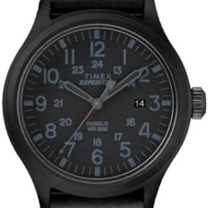 Timex Expedition Scout 40mm Watch – Triple Black – Men's Casual Outdoor Timepiece – Durable, Water-Resistant Design – Id