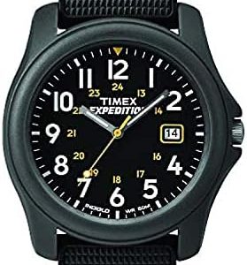Timex Men's Expedition Camper Watch - Durable Nylon/Leather Strap - Perfect for Adventurers - Water-Resistant - Model TW