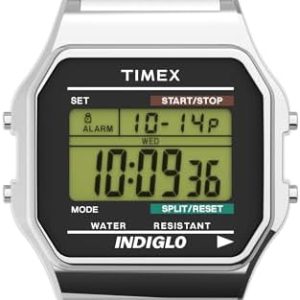 Timex Men's Classic Digital Watch 34mm | Durable, Lightweight | Perfect for Outdoor Activities | Water-Resistant, Backli