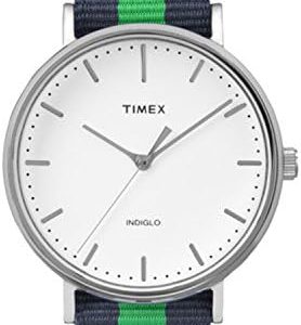 Timex Weekender Fairfield Quartz Brass & Nylon Casual Watch for Men, Blue Color (Model: TW2P908009J) - Stylish & Durable